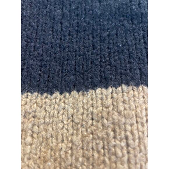 Vince Black Beige Knit Rolled Neck Sweater Wool Silk Cashmere Color Block xs - Picture 5 of 6